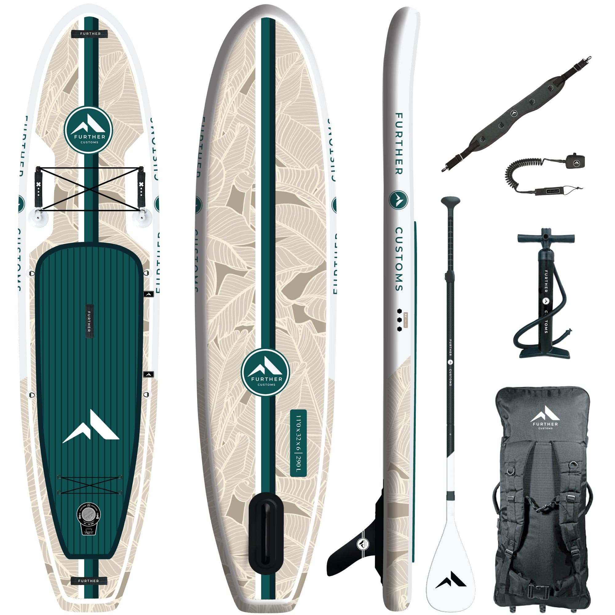 Further Customs Avalon Emerald Inflatable Paddleboard Kit